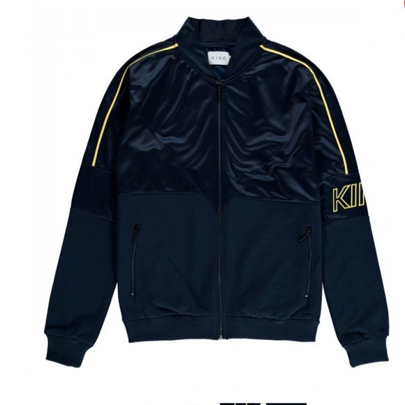 Majestic Other - NWT Earlham Track Jacket KING med Navy Blue